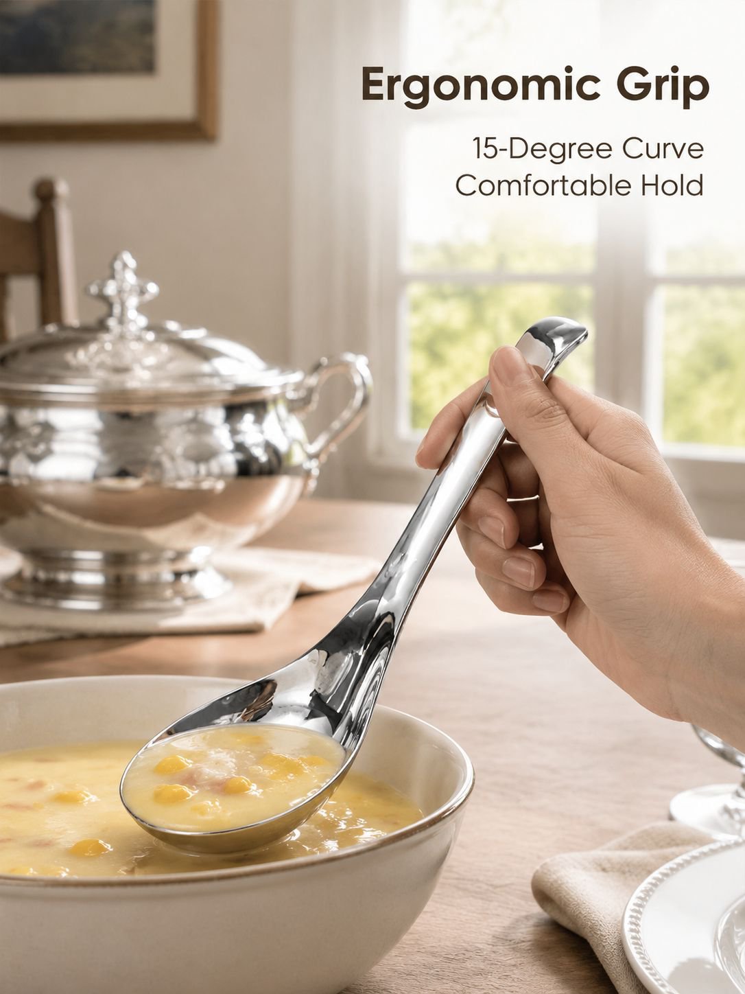 Extra Deep Large Soup Spoon