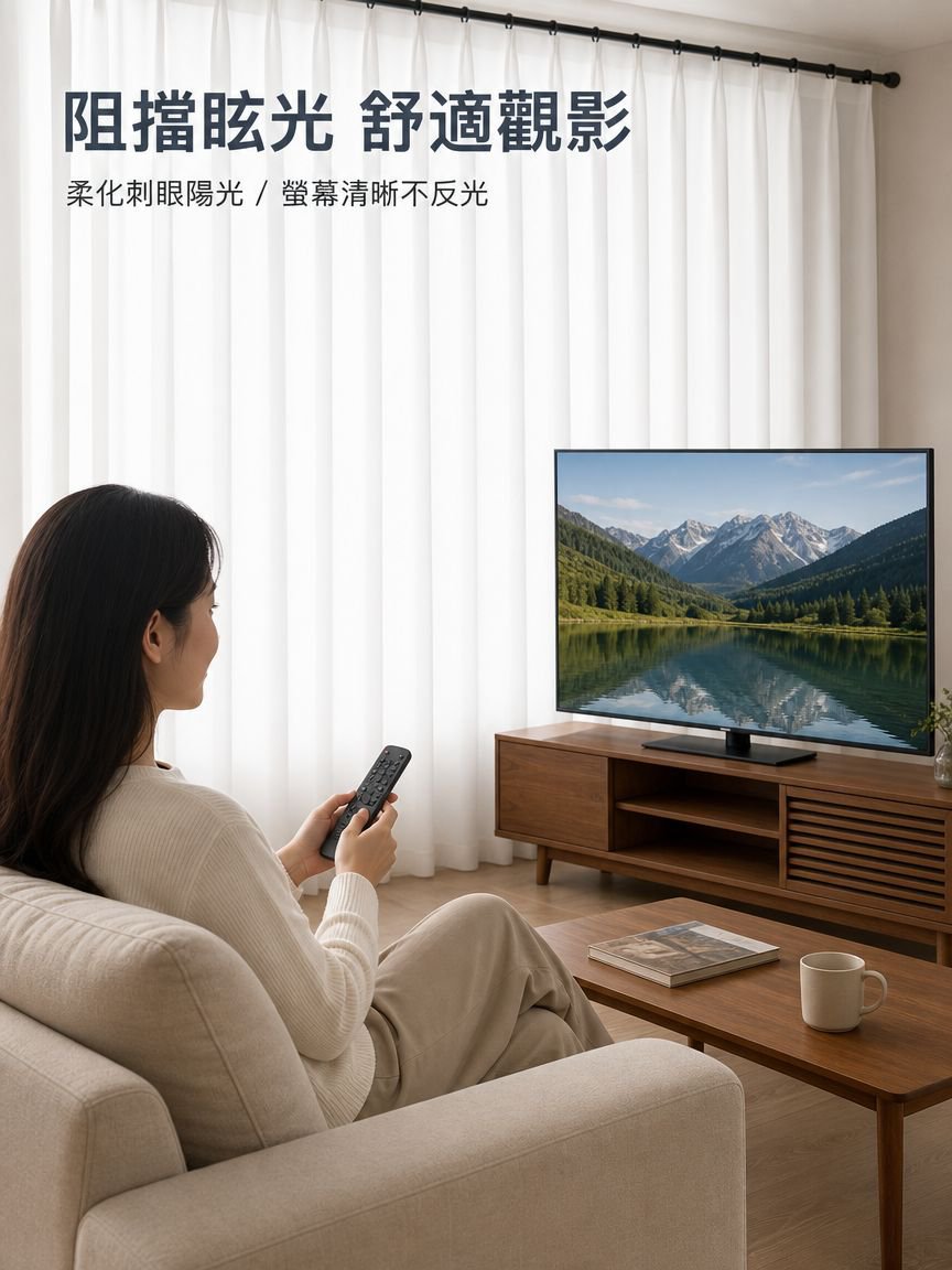 全天候隱私保護高密度蕾絲窗簾