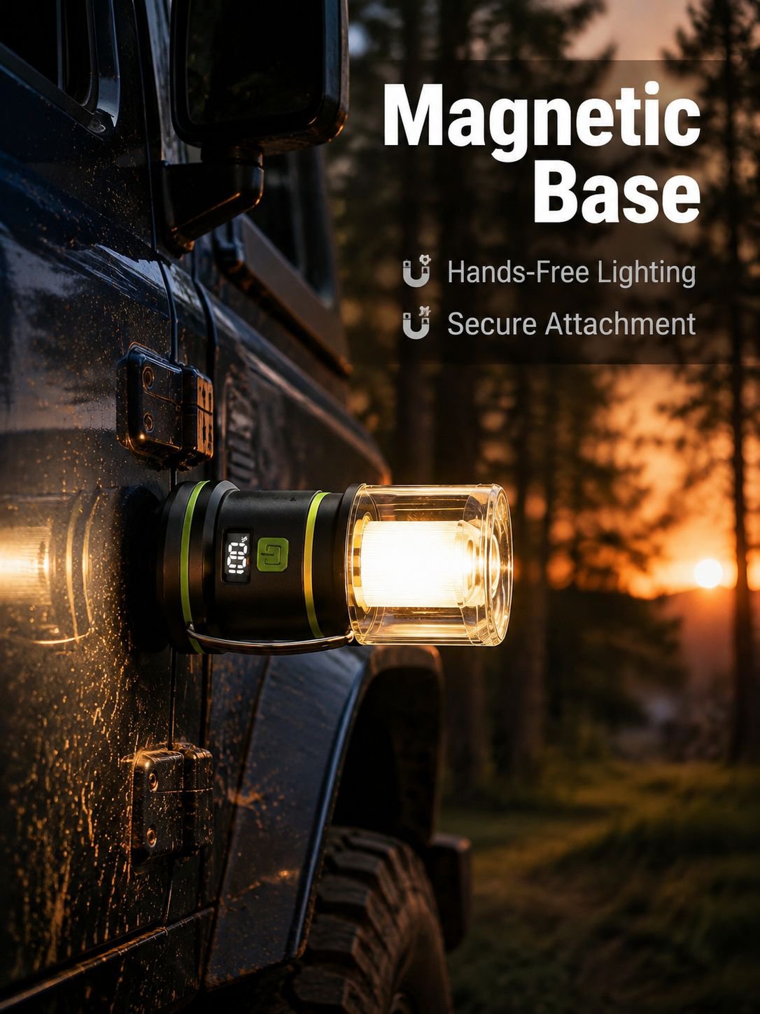 New portable outdoor camping light, USB rechargeable camping light, handheld camping light, recharge