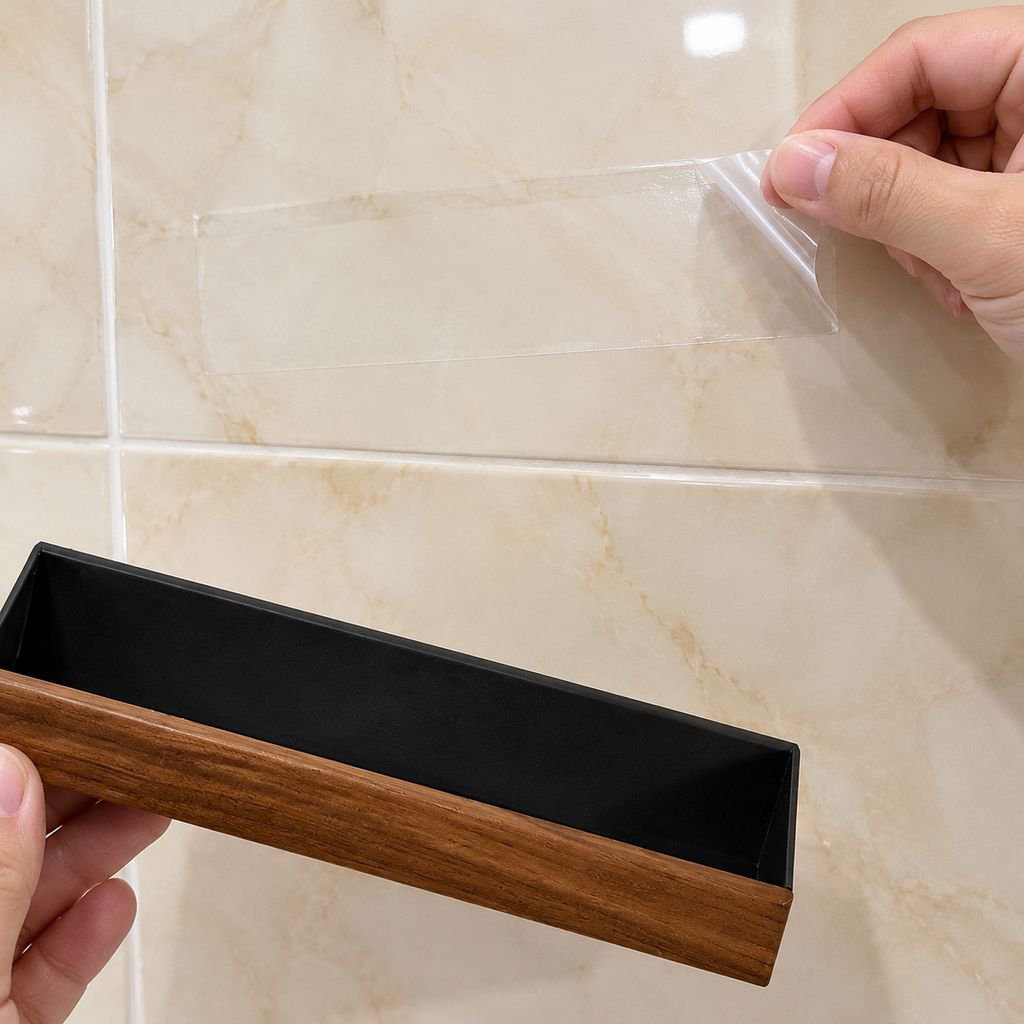 Organizador de baño de pared con diseño moderno