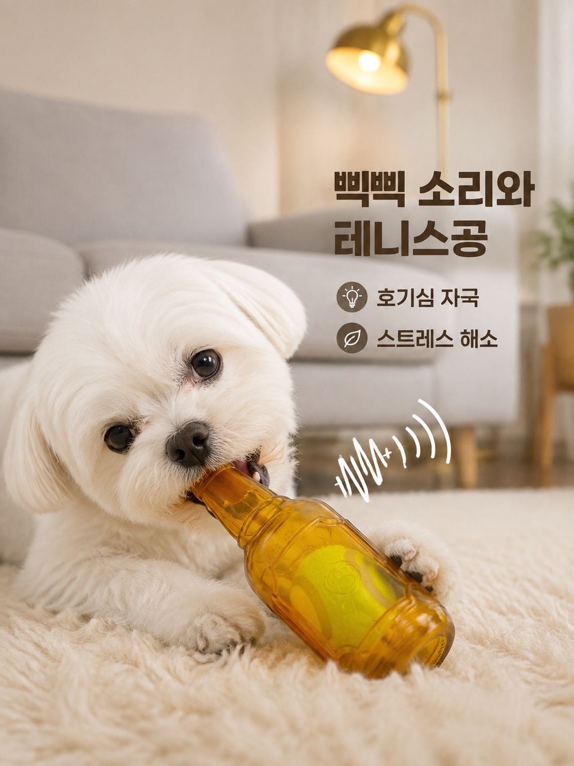 반려동물과 함께 사용할 수 있는 말하는 테니스 물병