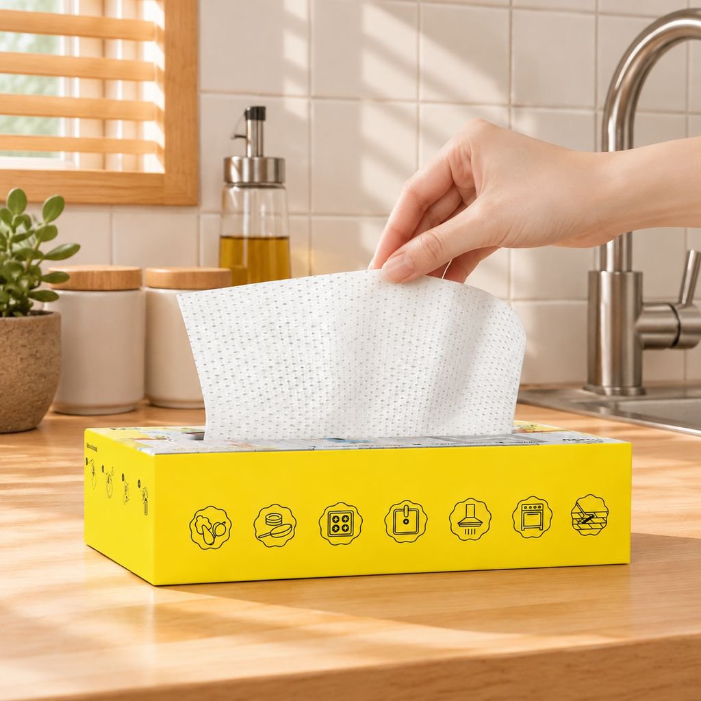 洗剤を含ませて使う食器洗いクロス