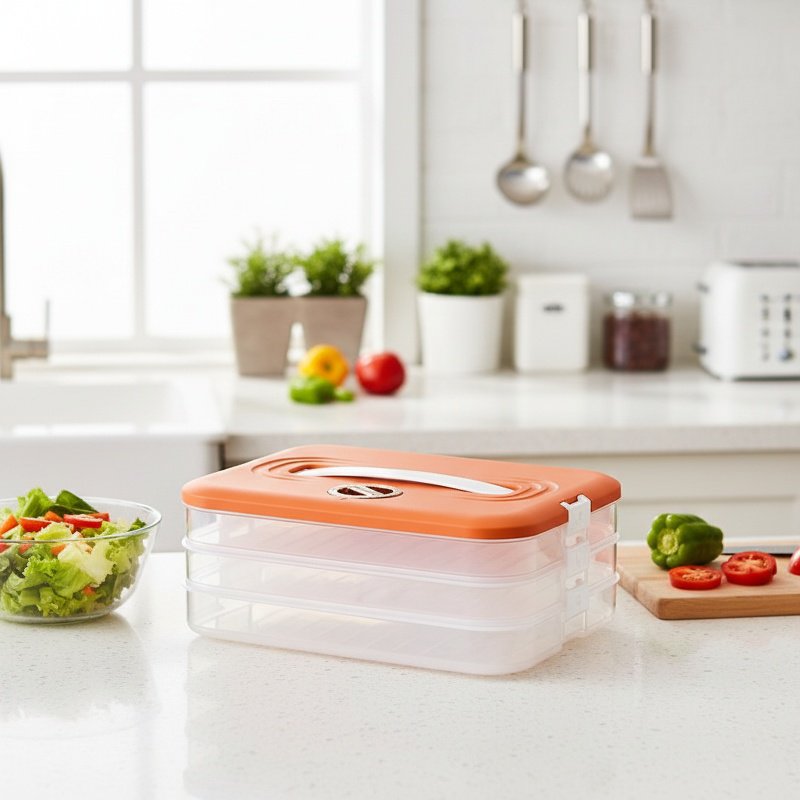 Caja de almacenamiento de alimentos congelados de varias capas