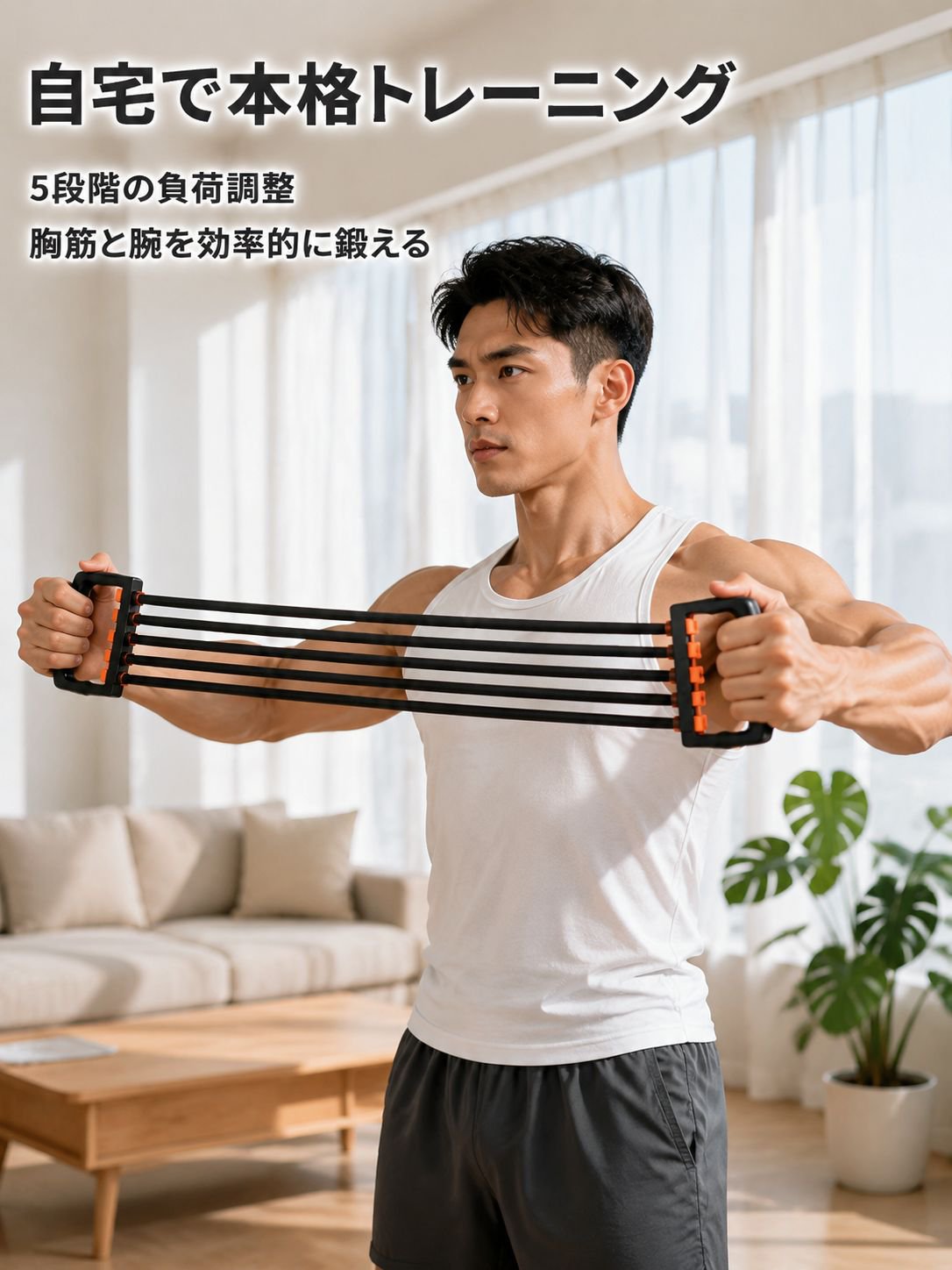 家庭用胸筋トレーニングバンド