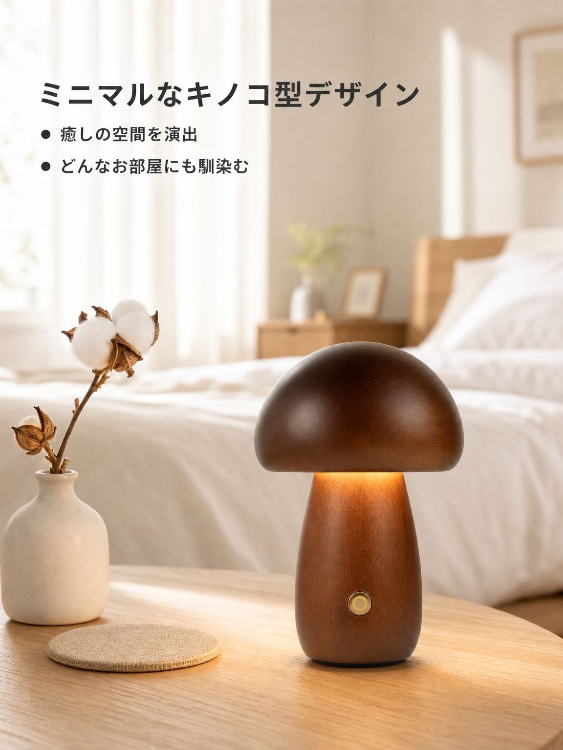 LEDキノコ型タッチ式ナイトライト