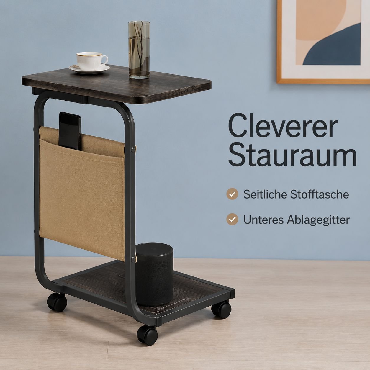 Beweglicher Beistelltisch/Kleiner Couchtisch fürs Wohnzimmer
