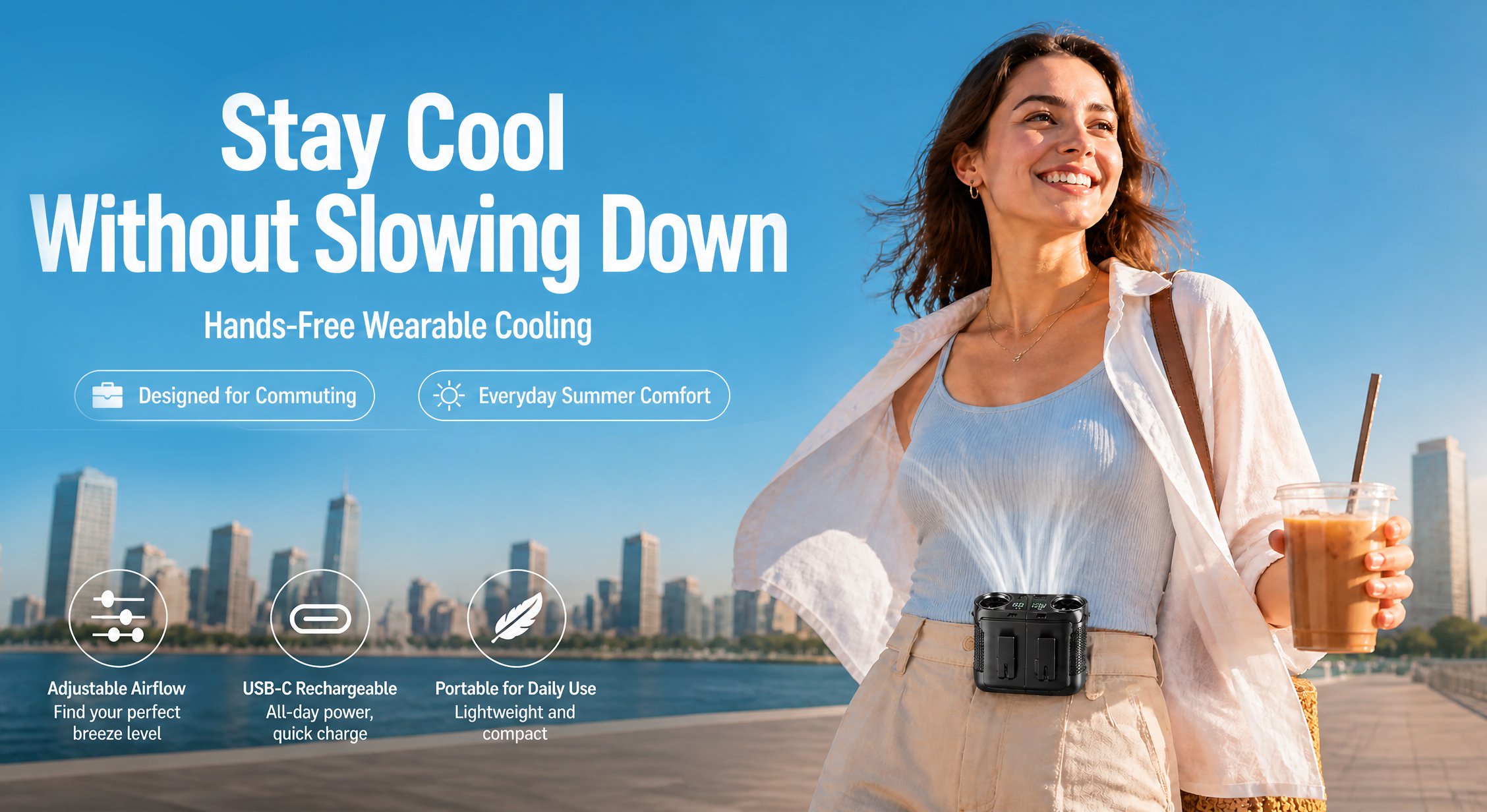 Portable Waist Clip Fan