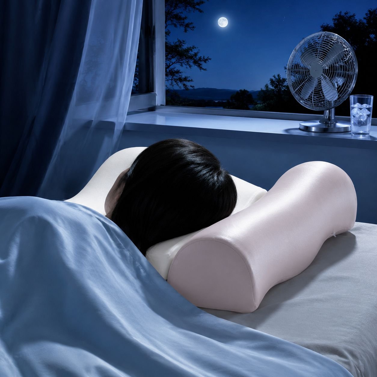 Memory foam pillow for neck pain relief