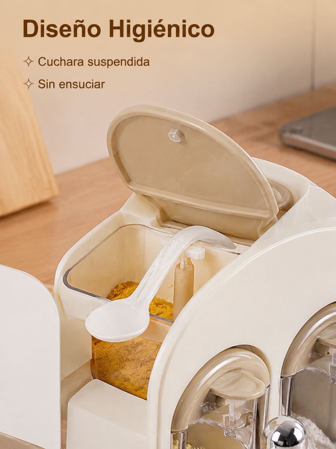 Caja de condimentos y estante para condimentos