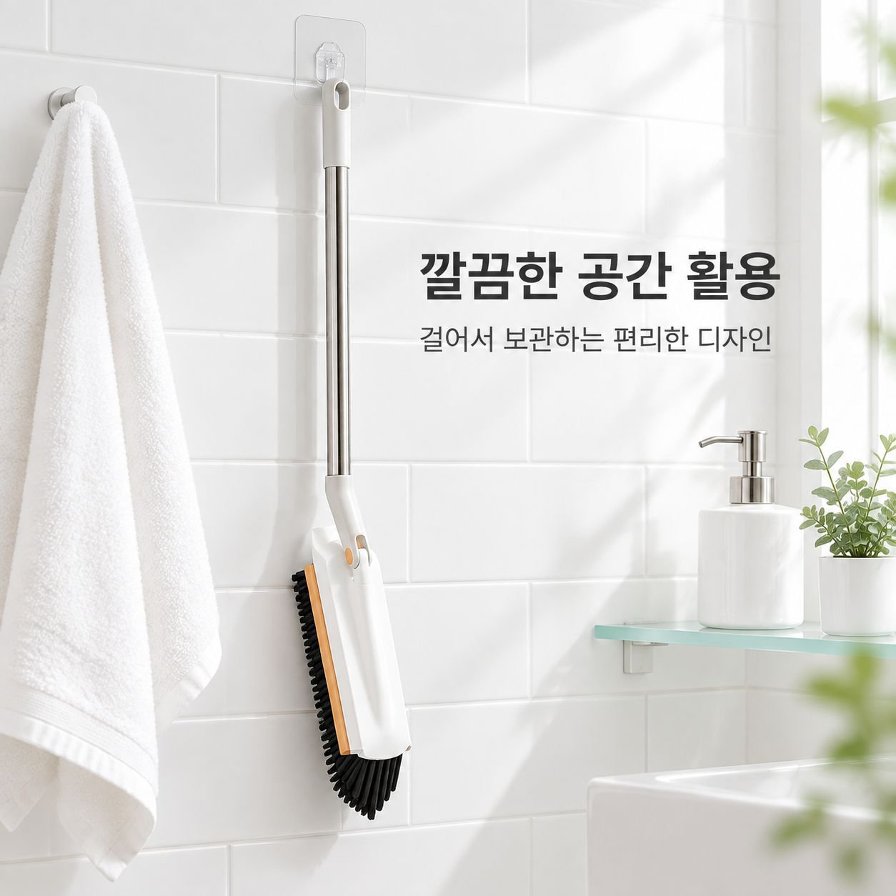 고급 V형 욕실 바닥 브러쉬 화장실 스퀴지 가정용 하드모 틈새 청소 솔