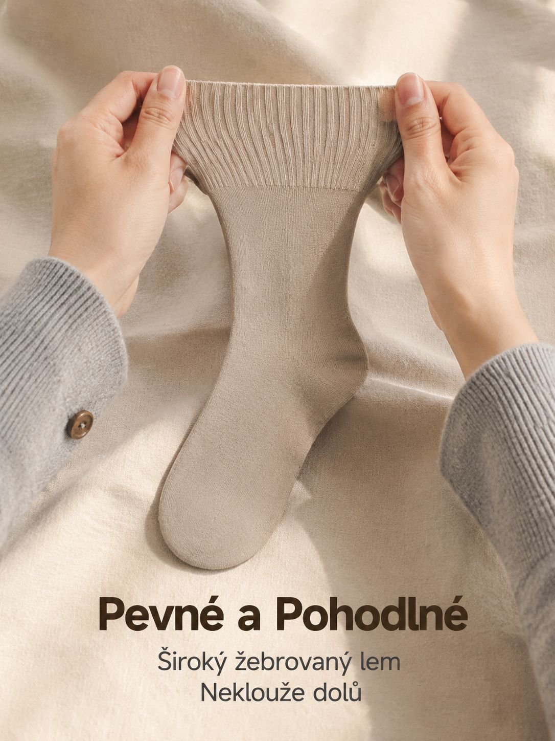Pánské teplé silné fleecové ponožky střední délky