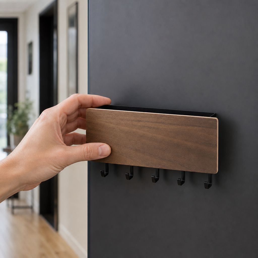 Easy to install key holder rack for home or office
