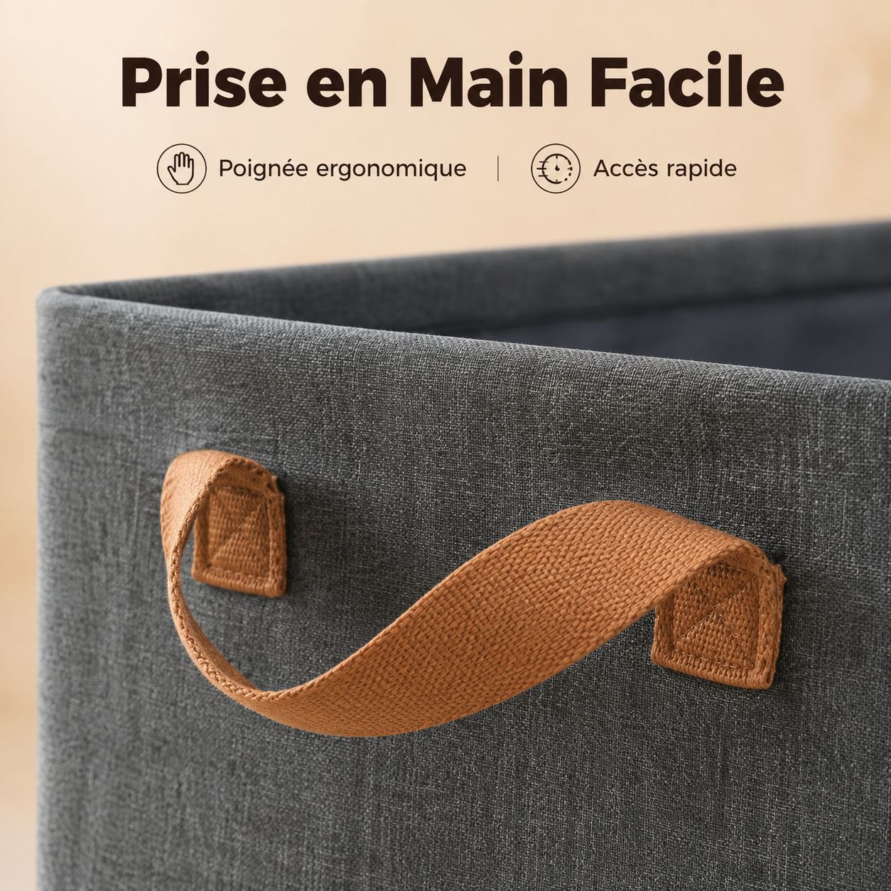 Boîte de rangement à tiroirs avec poignées