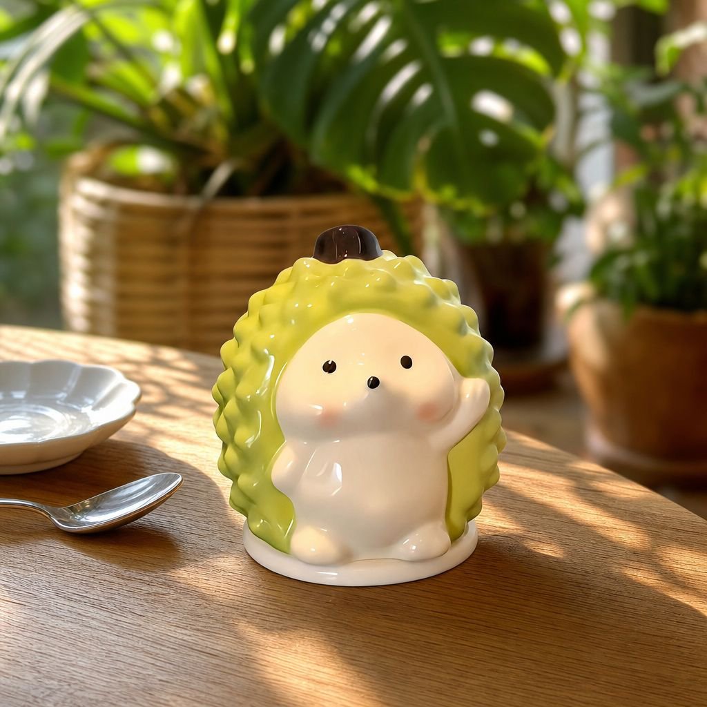 Handcrafted ceramic hedgehog toothpick box for modern homes