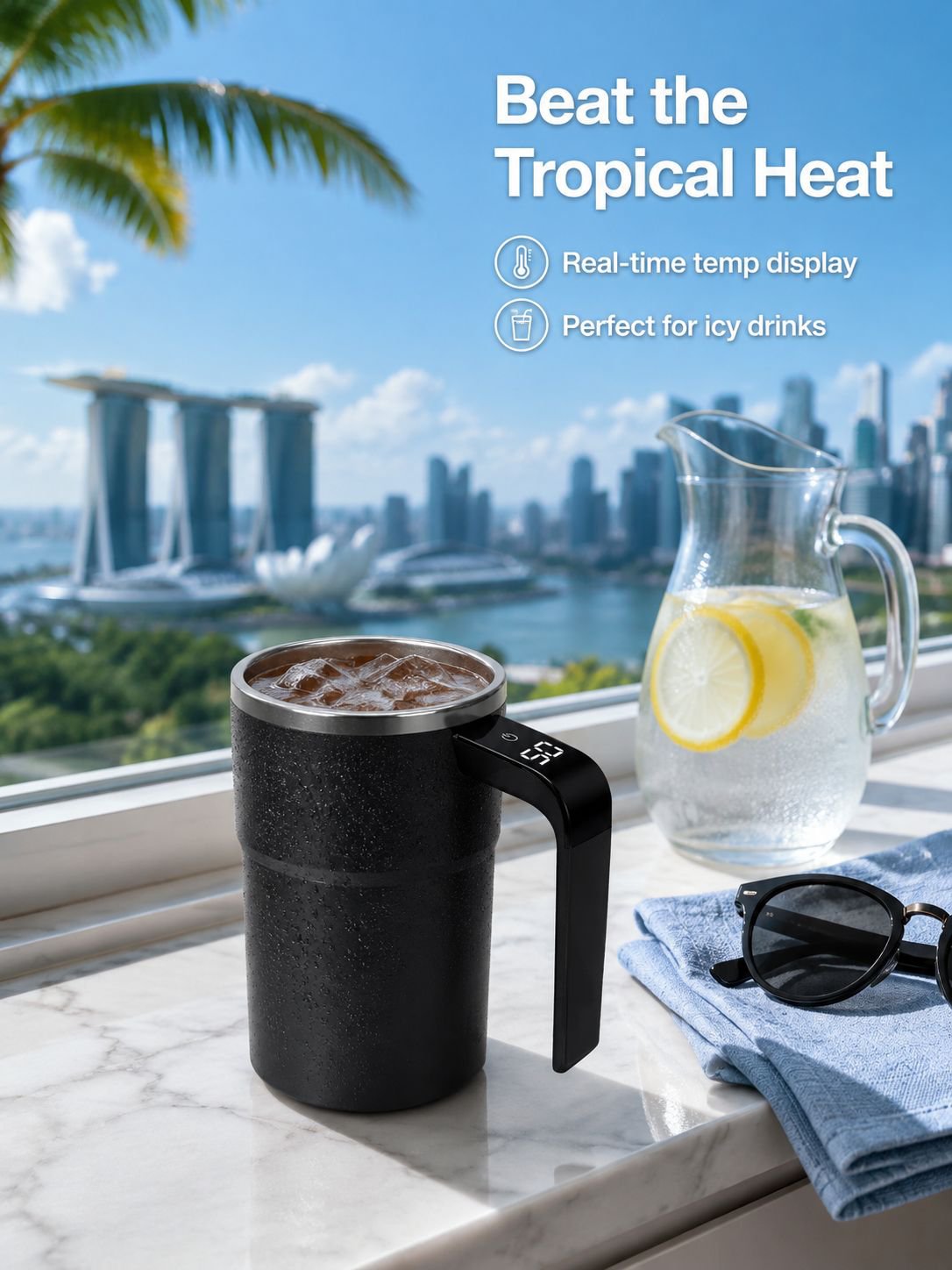 Intelligent temperature measurement magnetic automatic stirring cup