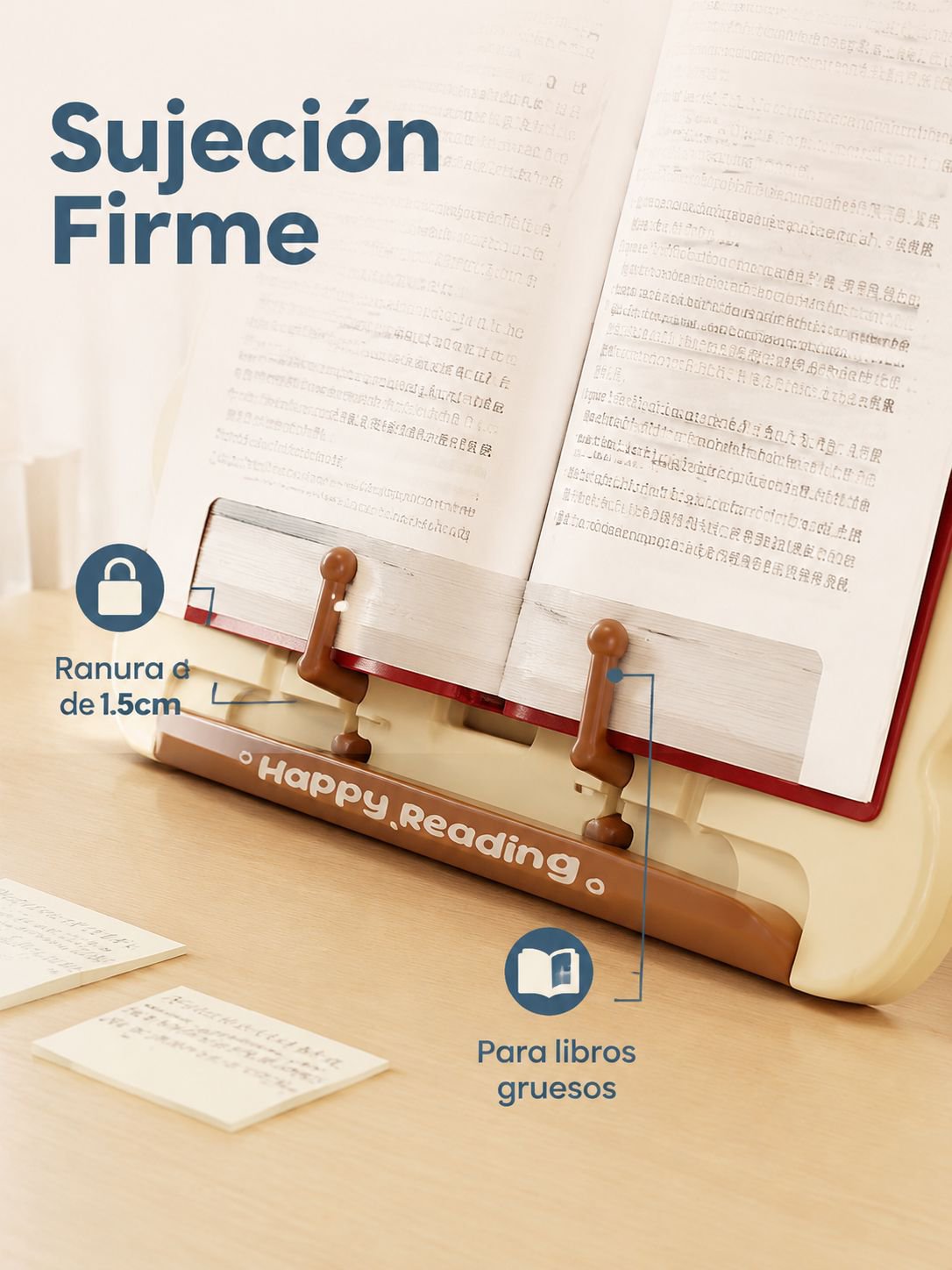 Soporte multifuncional de escritorio para libros, móviles y tablets