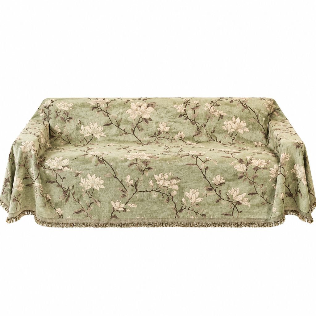 Chenille Vintage rutschfester Sofaüberwurf Allwetter Sofadecke