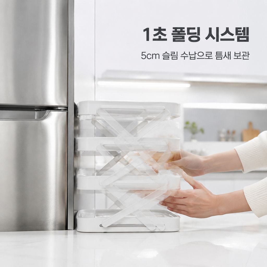 가정용 접이식 다층 조리대 주방 정리 선반 샤브샤브 파티용 휴대식 야채 선반