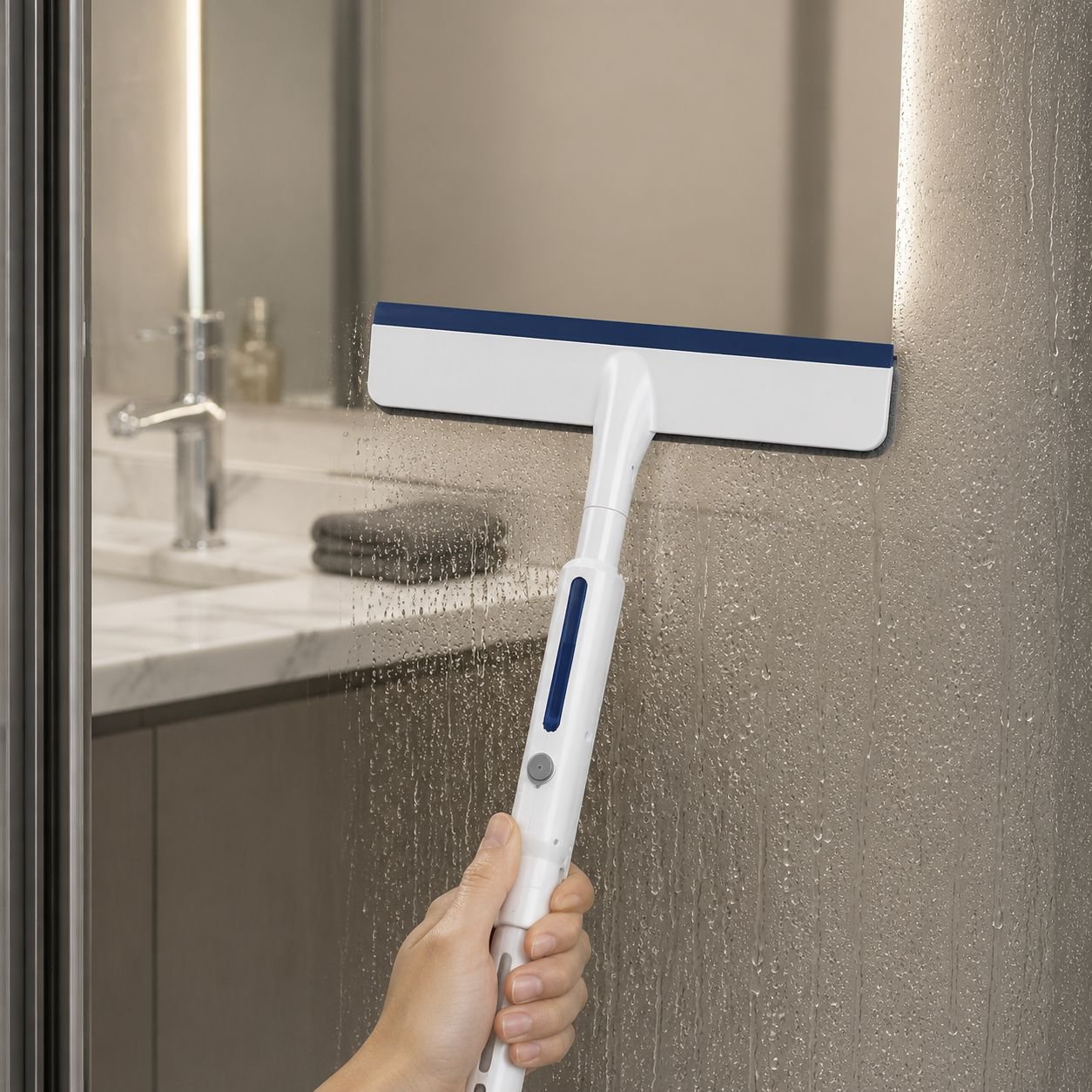 Neuer erweiterter Wasserspray, doppelseitige Reinigung, Glaswischer, Haushaltsfensterreinigung, Spez