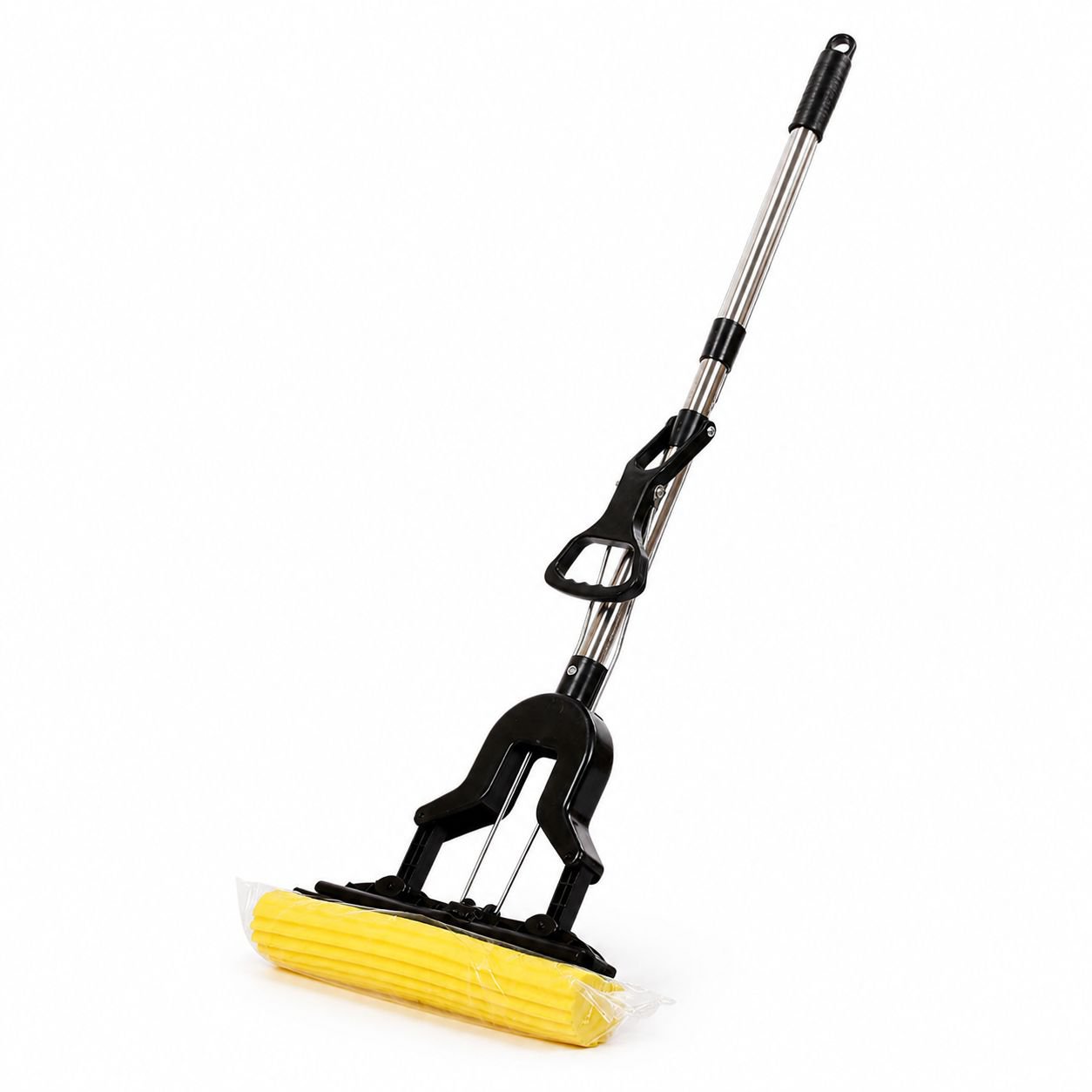 Collapsible Sponge Mop with Extendable Stainless Steel Handle