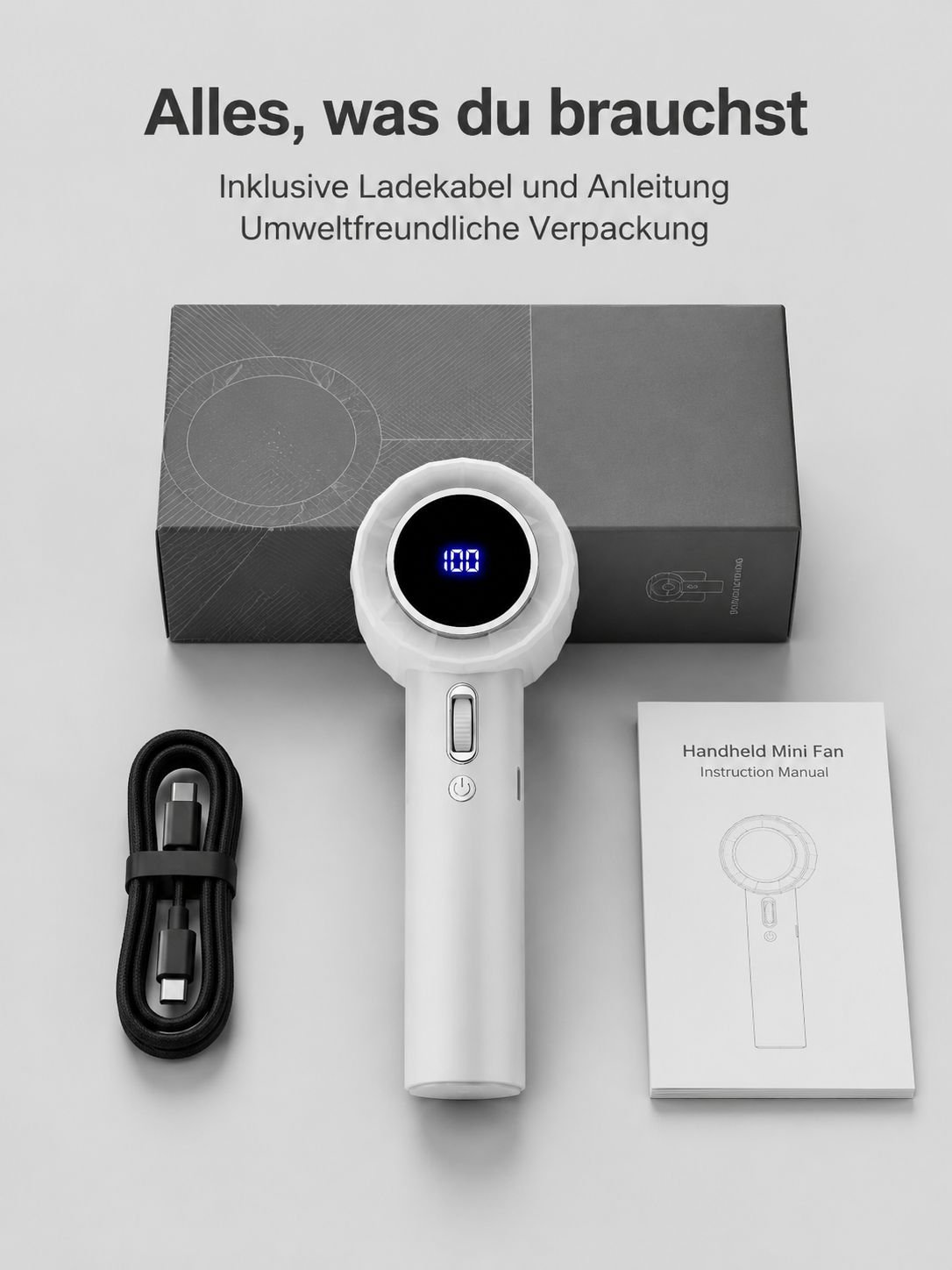Kompakter tragbarer Ventilator für Reisen