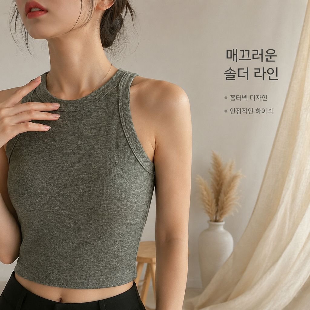 한국 스타일 민소매 상의