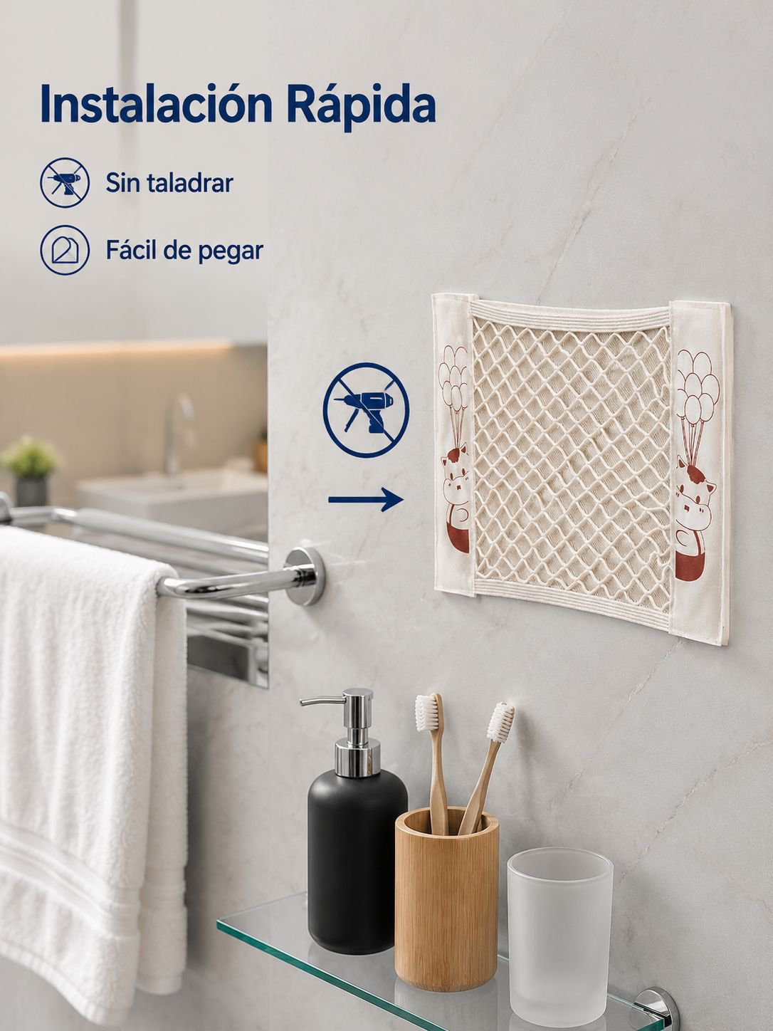 Soporte organizador multifuncional de bolsas de basura de plástico para cocina, colgante de pared