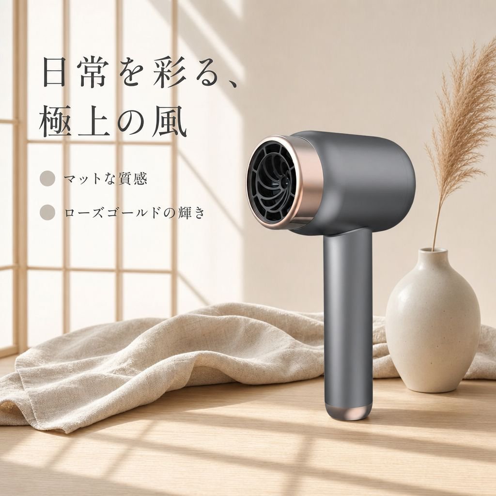 高効率マイナスイオン充電式リーフレスヘアドライヤー