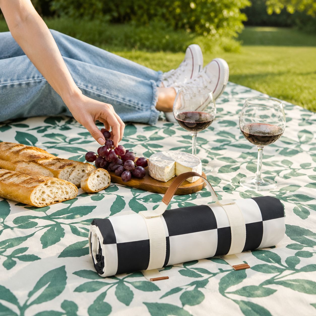 Tapis de pique-nique en toile, tapis résistant à l'humidité, tapis de camping épais et antiadhésif, 