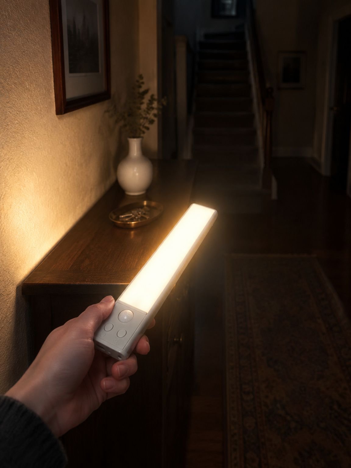 Easy-to-install LED sensor light for closets