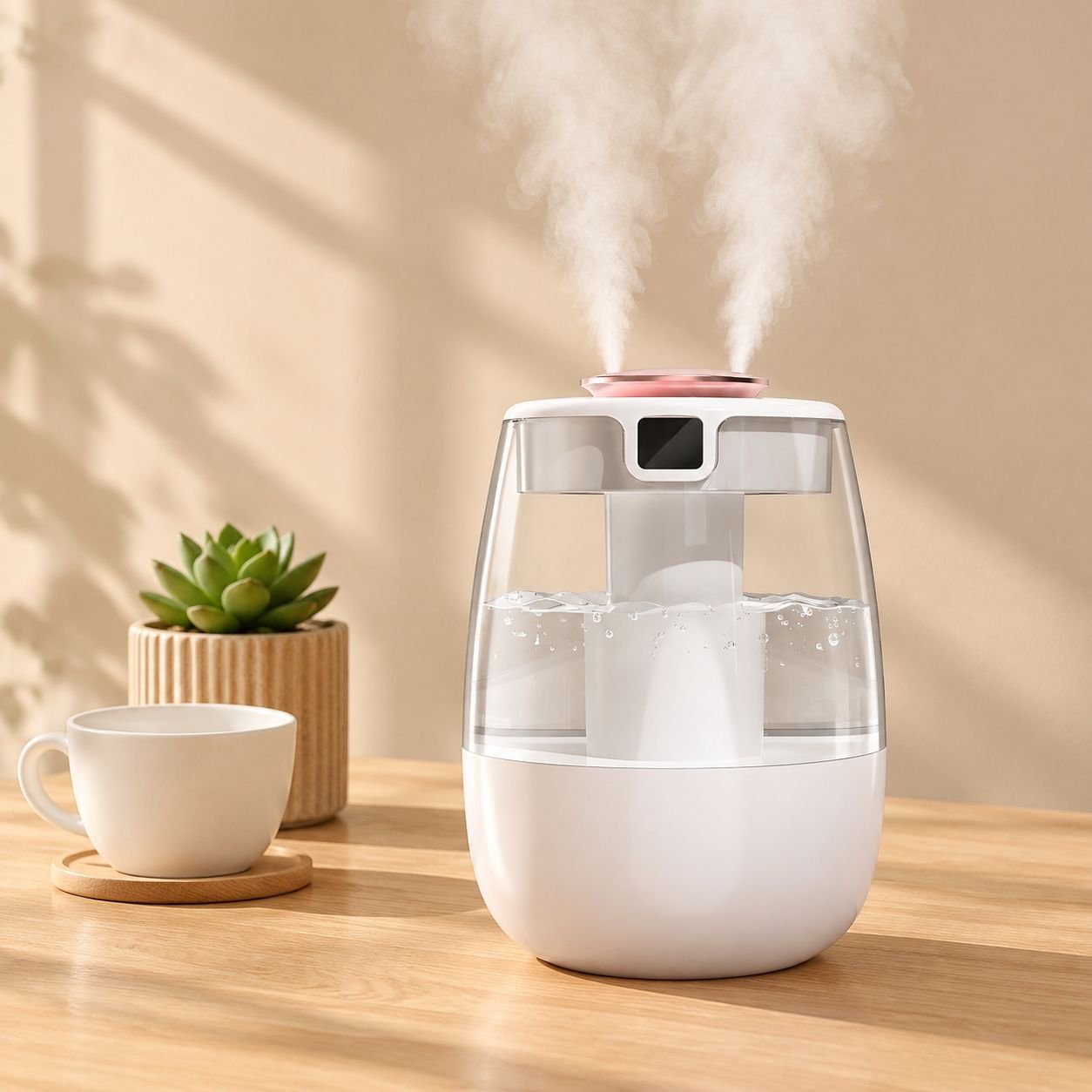 Large Capacity USB Humidifier with Double Spray Design for Home, Office, Bedroom, Dormitory, Outdoor