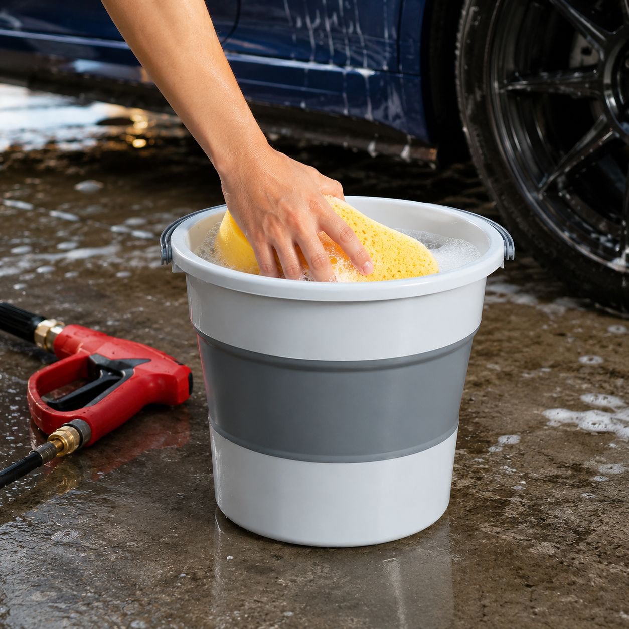 Mini Handheld Foldable Bucket, Multi-Scenario Use, Car, Fishing, Travel, Outdoor, Home