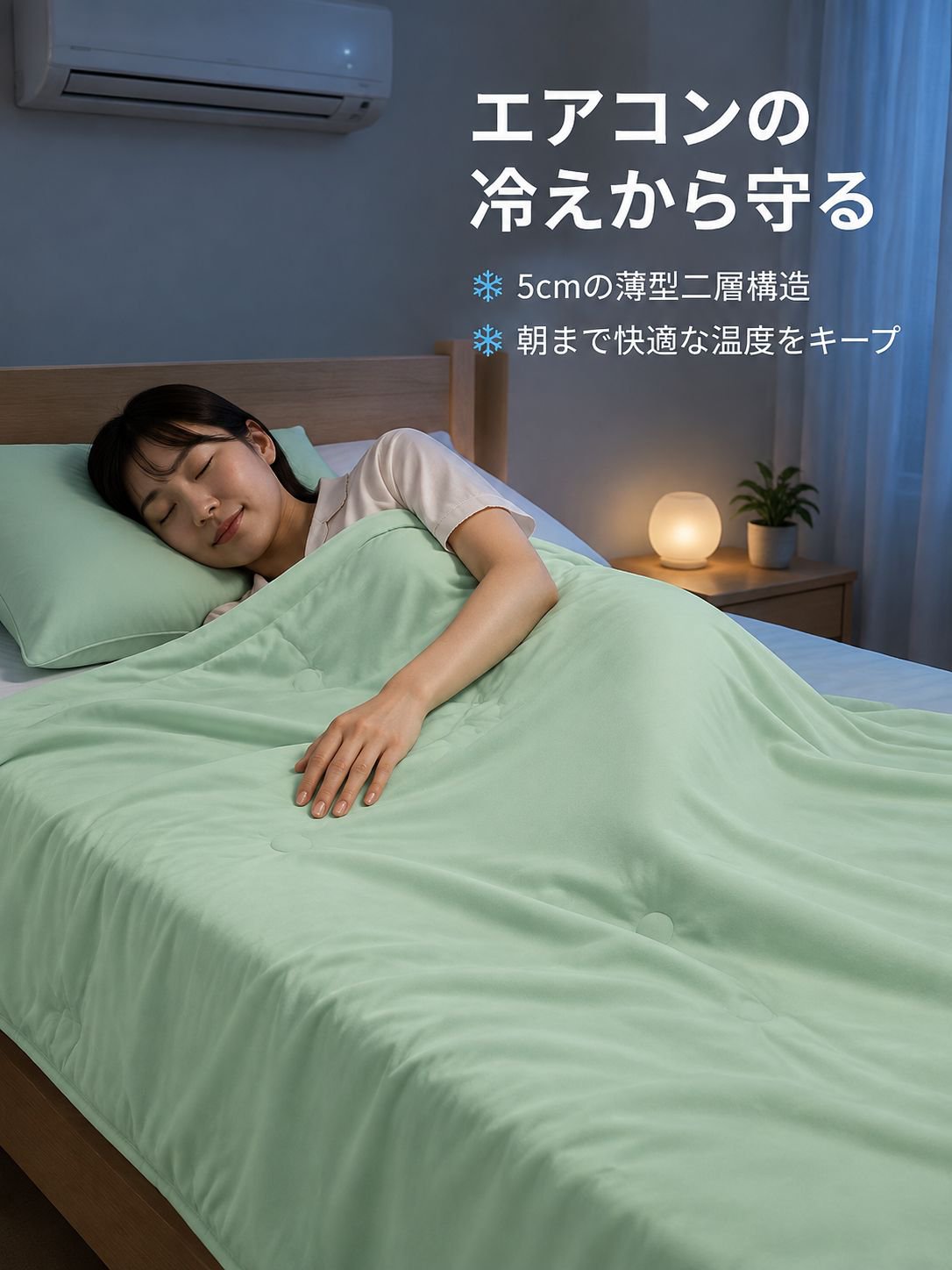 薄型二重エアコン掛け布団
