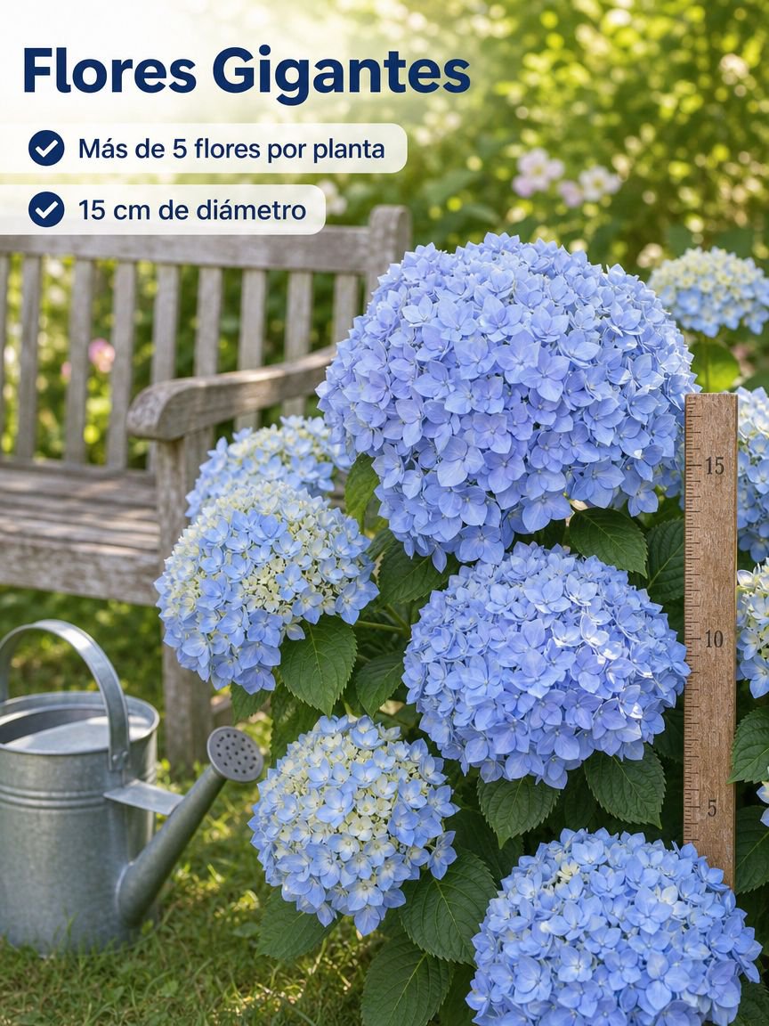 Plántulas variadas de hortensia