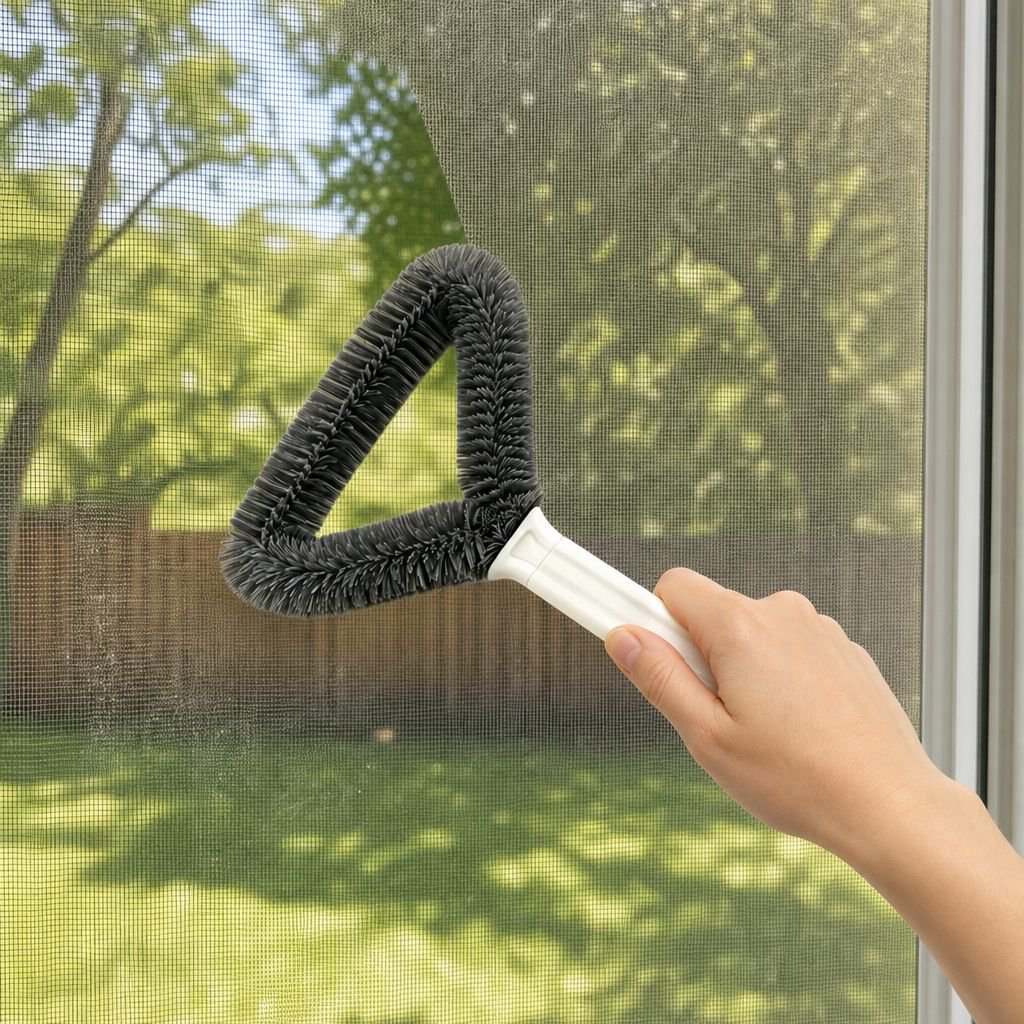 No Disassembly Needed, Washable Double-Sided Triangle Window Screen Brush