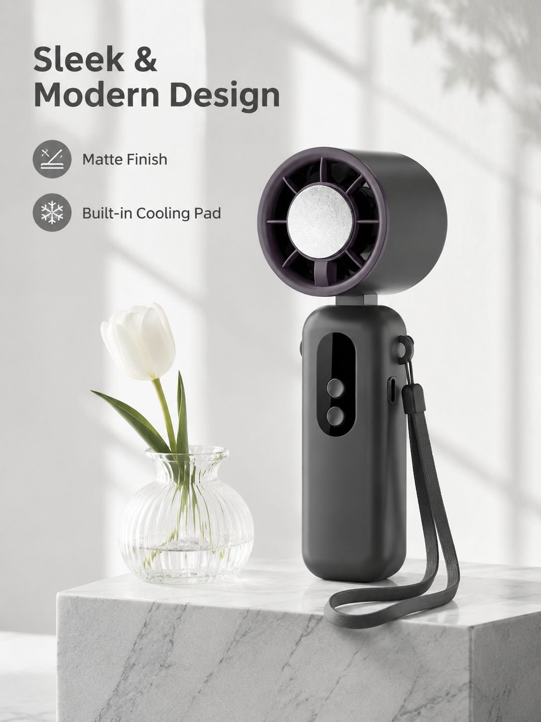 High-speed cooling fan, small handheld fan, outdoor portable neck fan