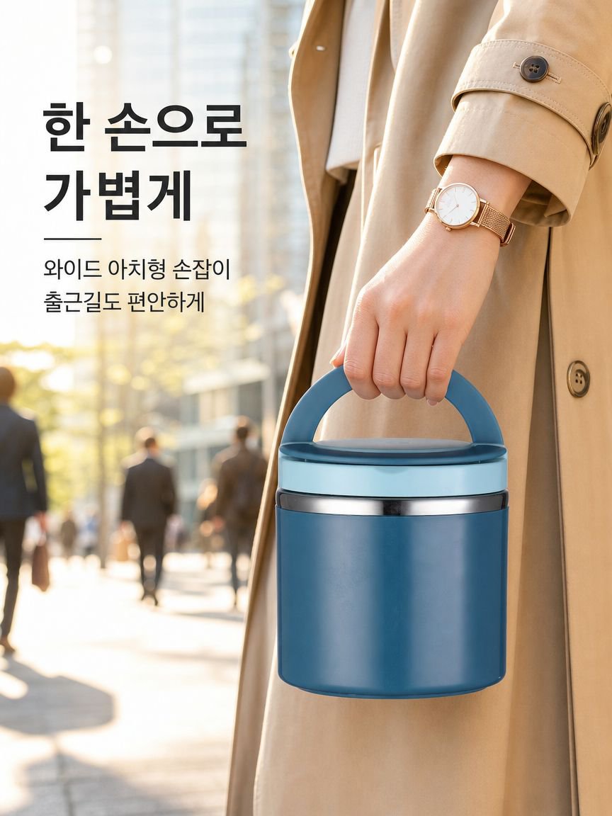 다층 대용량 휴대용 보온 도시락