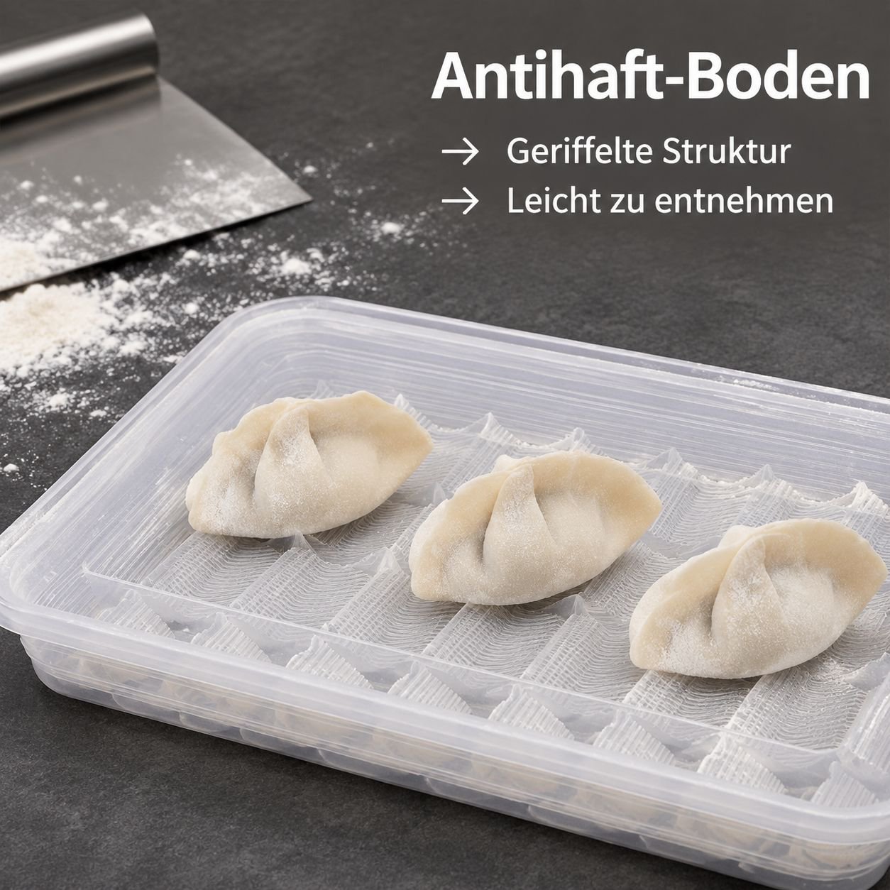 Teigtaschen Gefrierbox Dumpling Frischhaltebox für Kühlschrank Lebensmittelecht