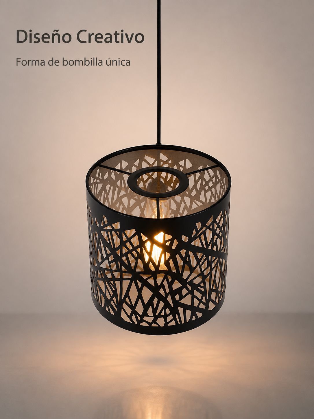 Pantalla creativa con bombilla hueca