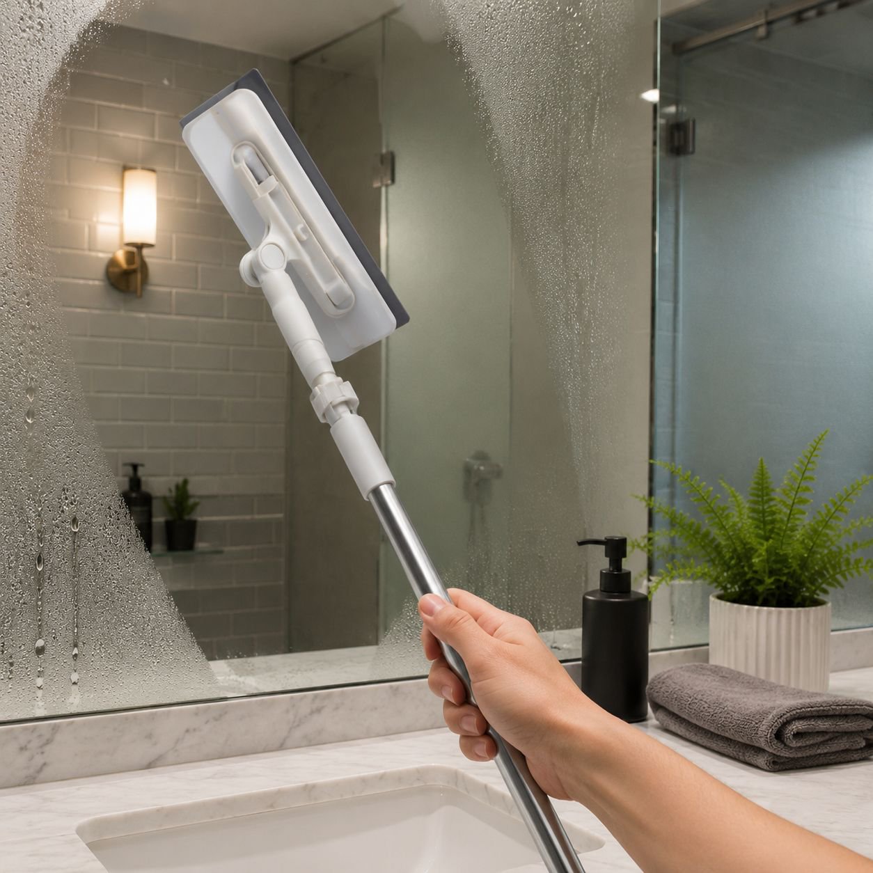 Three-color dual-omnidirectional glass cleaner
