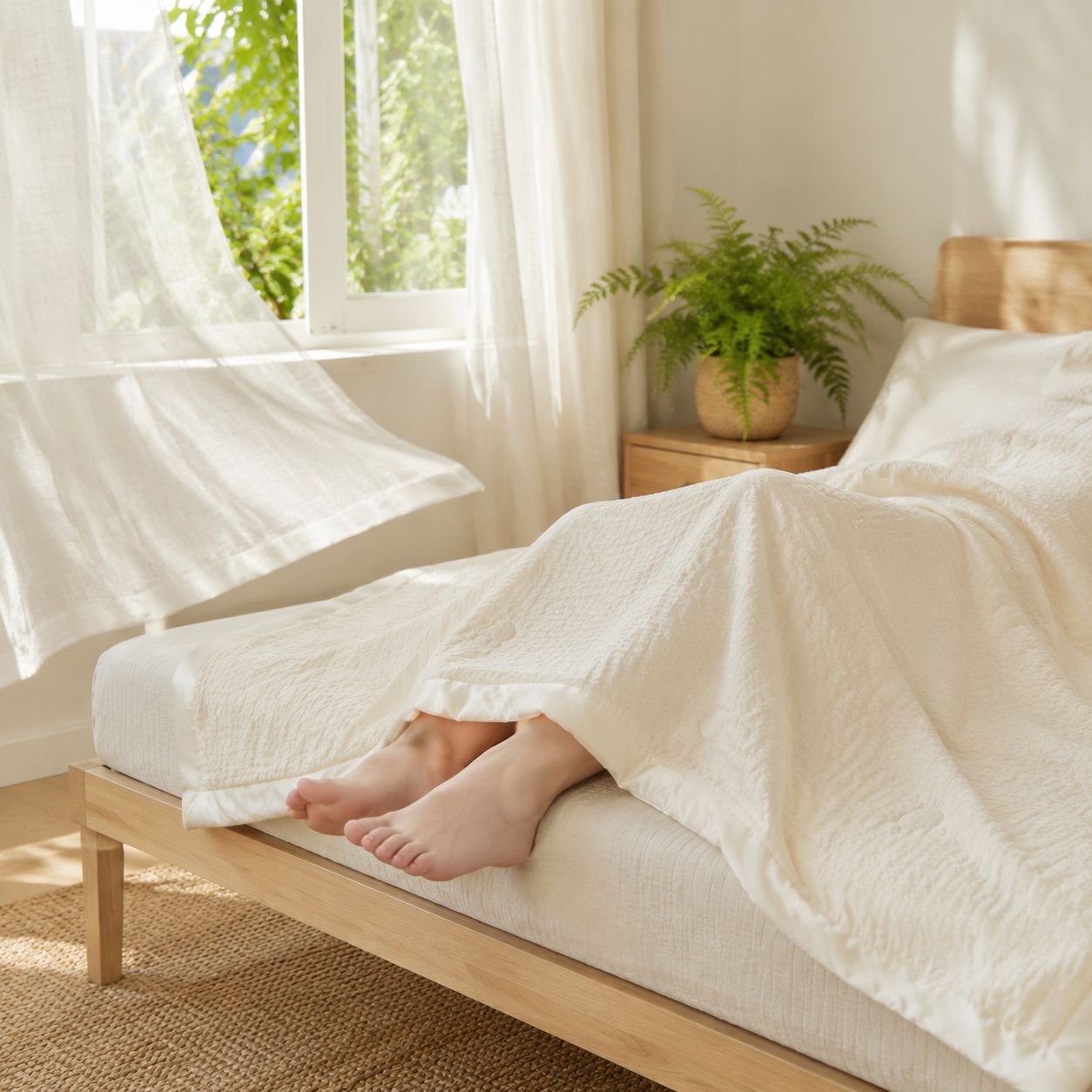 Couette d'été en fibre de soja pour chambre climatisée, simple/double, facile à nettoyer
