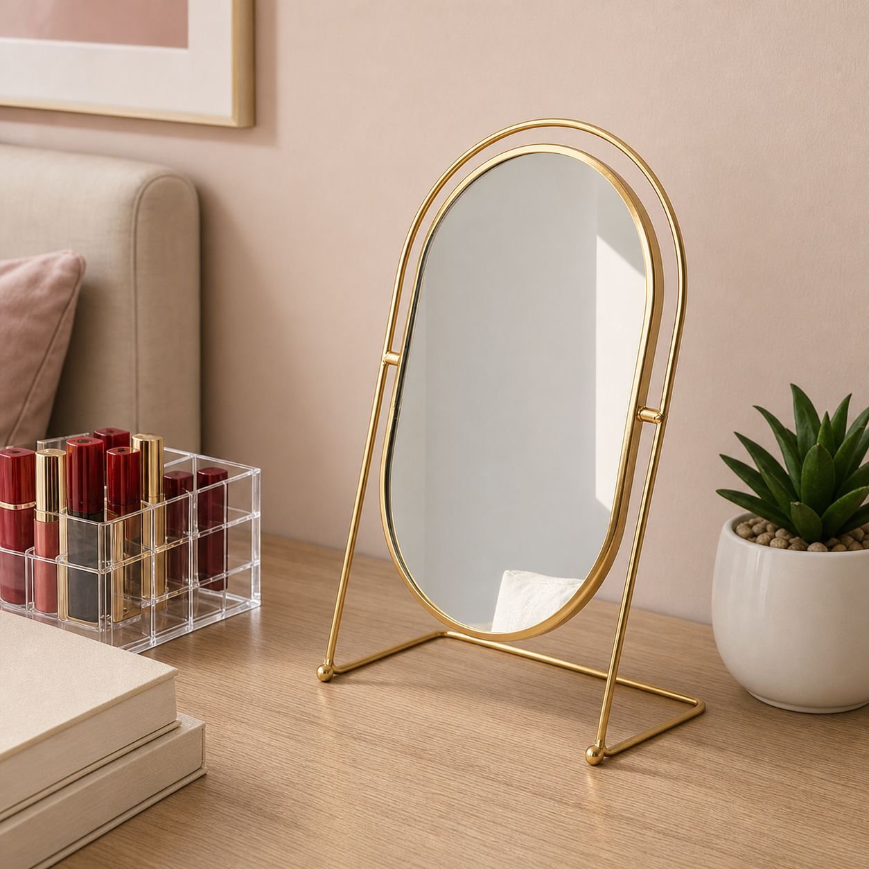 High-quality desktop mirror for beauty routines