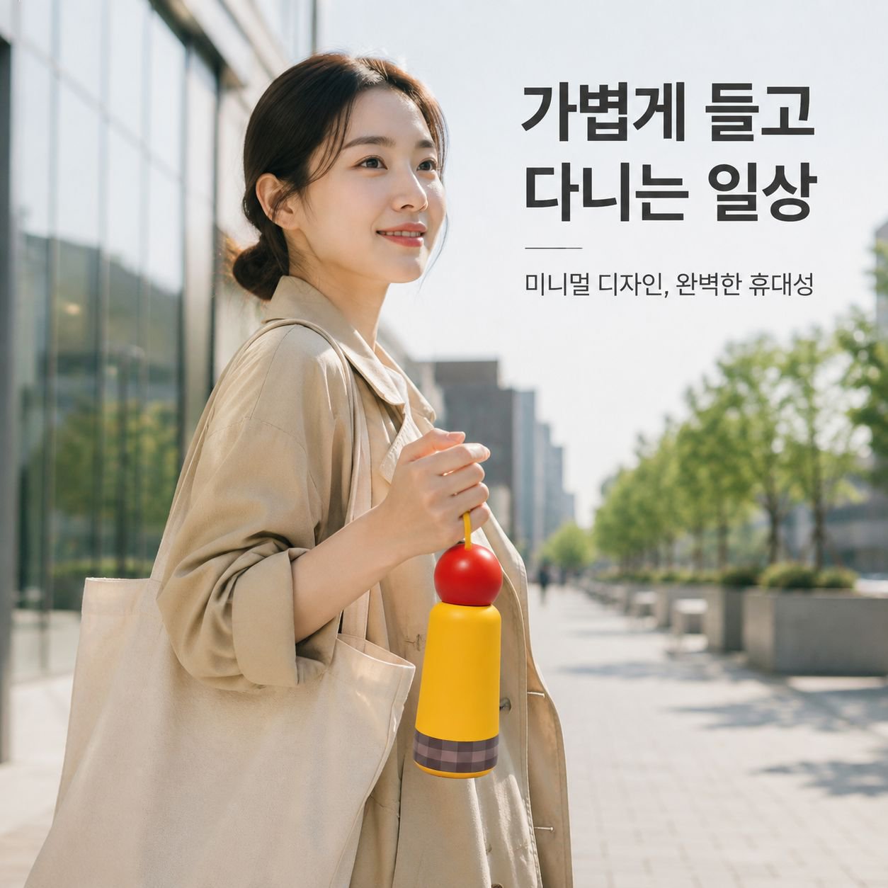 작고 휴대하기 좋은 보온병