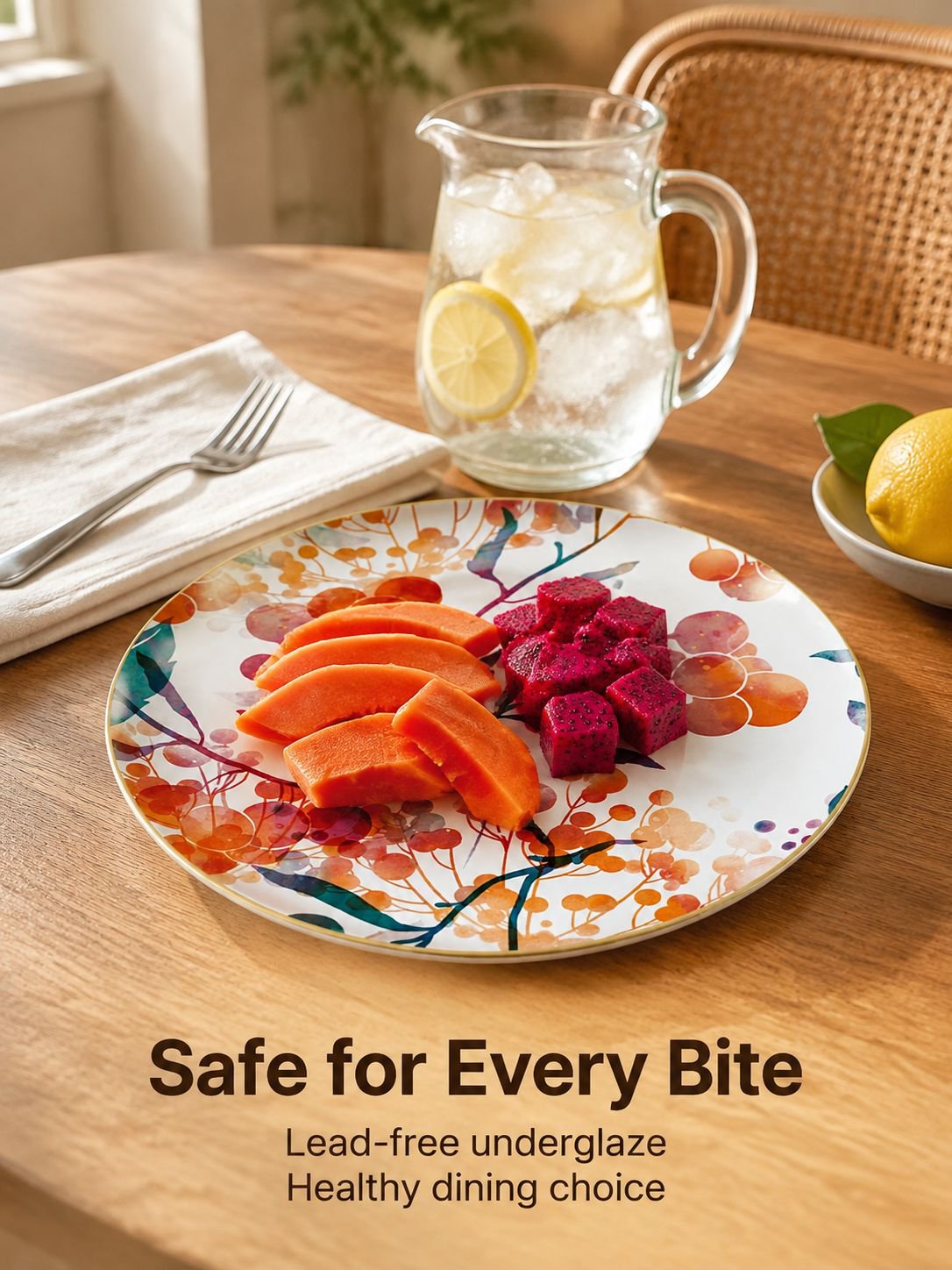 Plate flower ceramic tableware set
