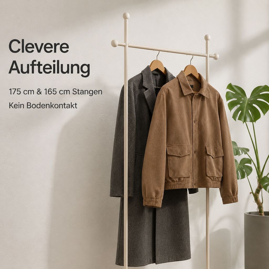 Freistehende Garderobe und Hutablage aus Metall
