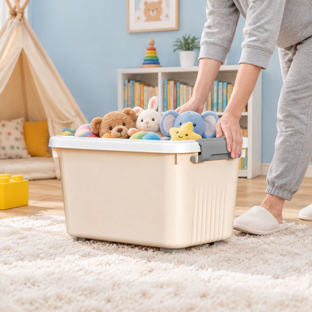 Multi-functional Wheeled Storage Box with Lid