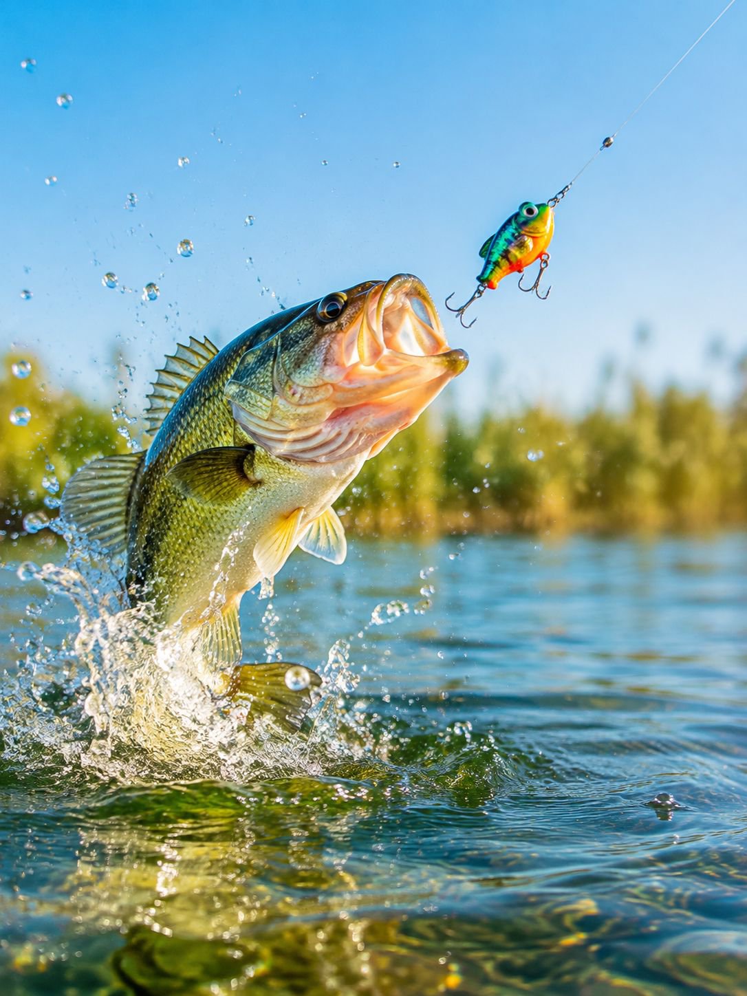 Close-up view of assorted artificial fishing lures
