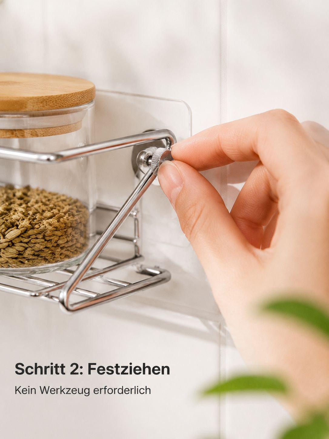 Platzsparendes Küchenregal für Gewürze aus Metall