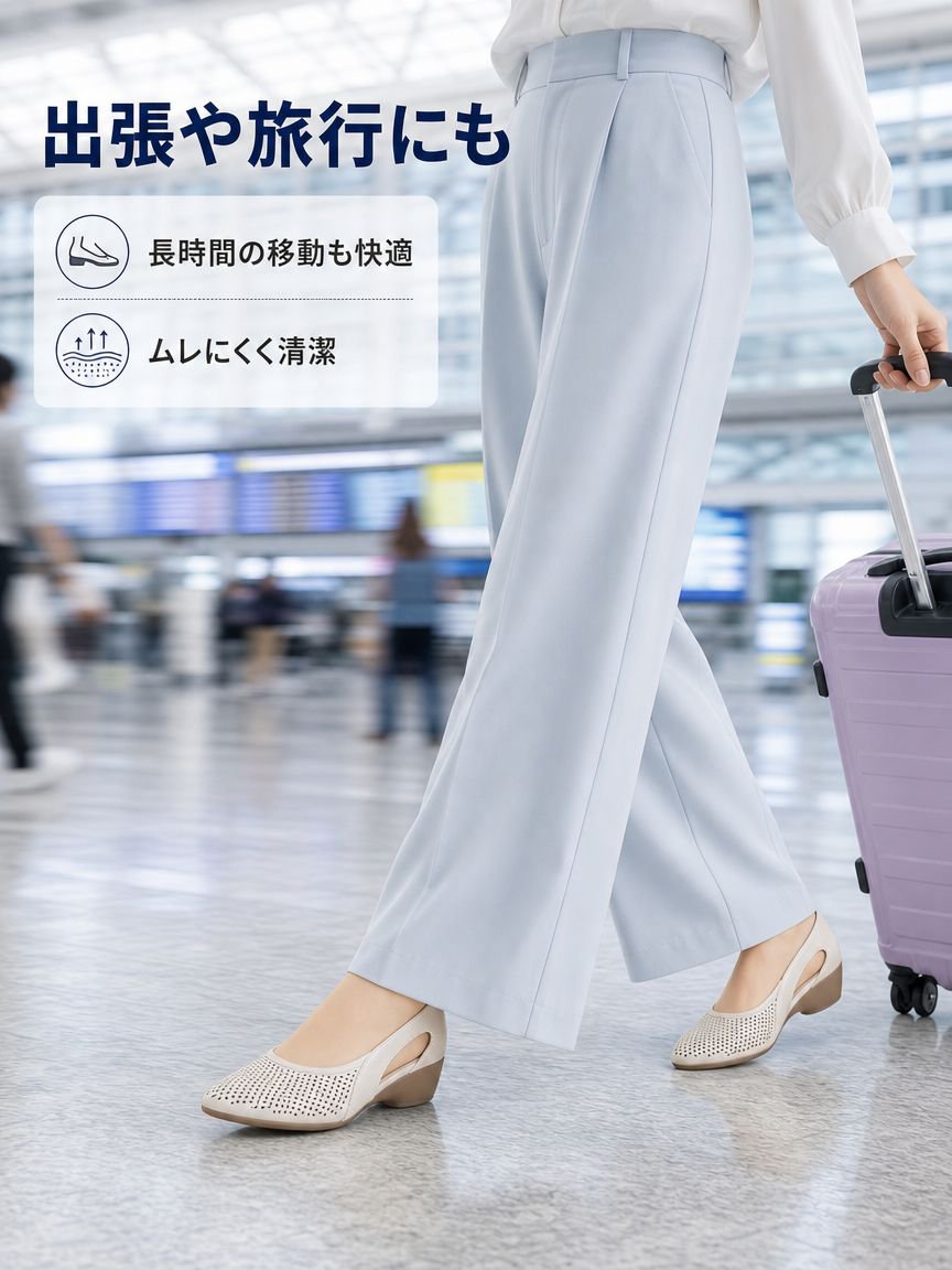 長時間履いても疲れにくいパンプス