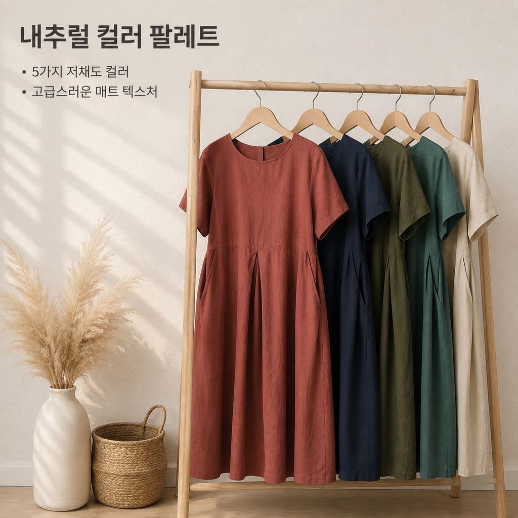 여성용 루즈핏 라운드넥 원피스 패션 빅사이즈 반팔 원피스